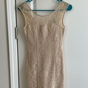 Forever 21 gold/beige bodycon dress